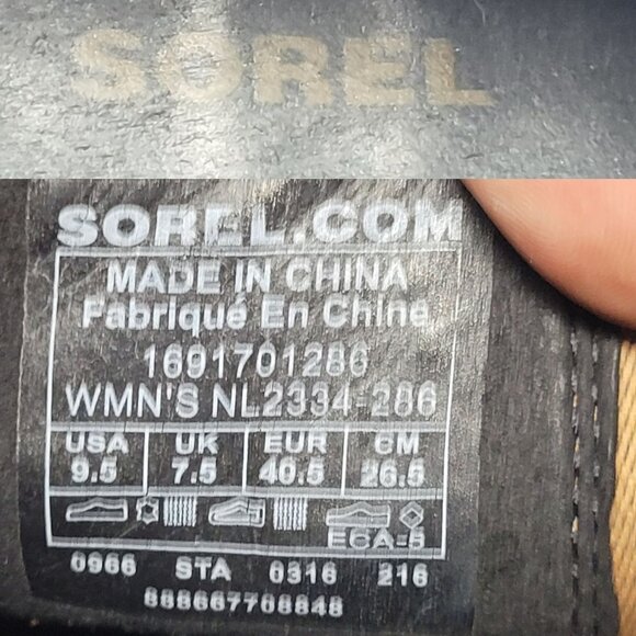 Sorel Womens Leather Lea Wedge Booties Elk Curry Sz 9.5 Mad Max Apocalyptic Tan - Picture 3 of 14